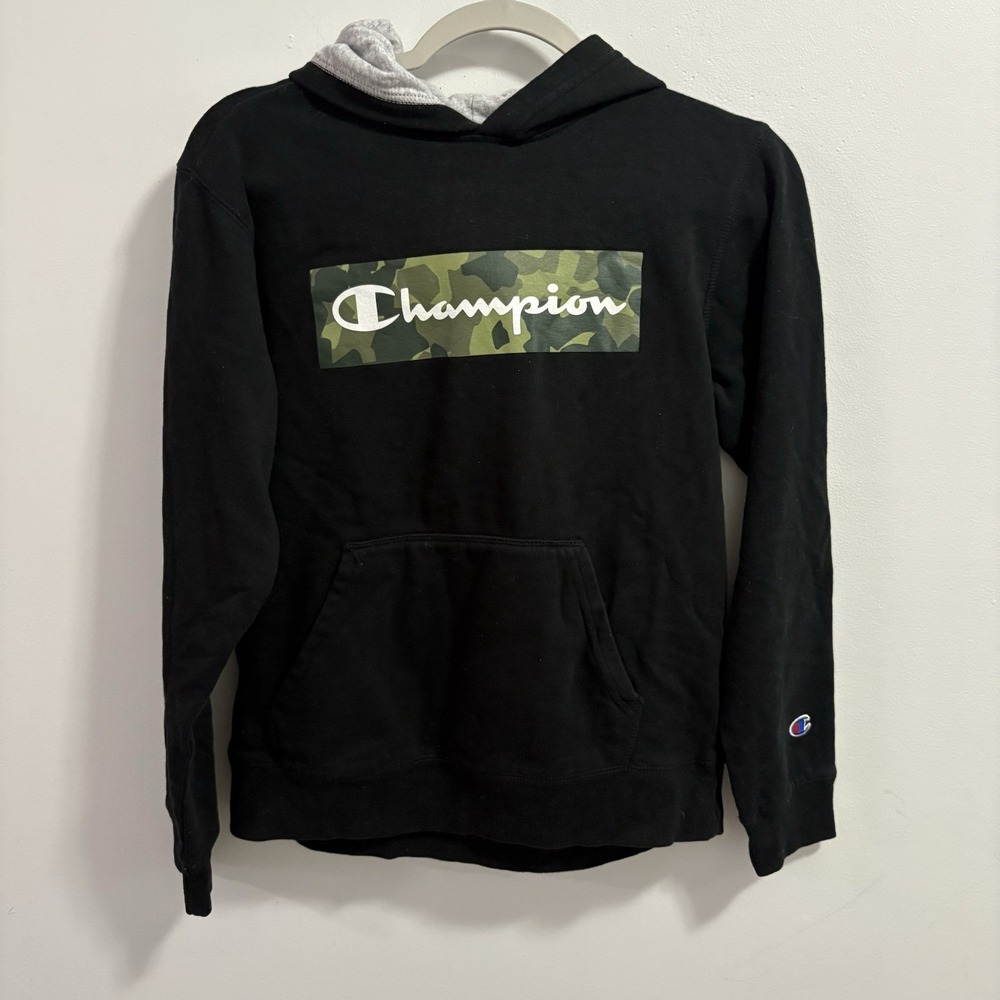Champion Hoodie Logo Pullover Sweatshirt Sweater - Camo - Size Youth X Large